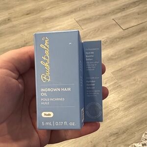 Bushbalm Ingrown Hair Oil in Blue Packaging